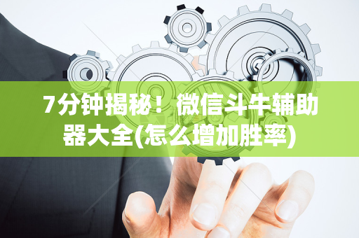 7分钟揭秘！微信斗牛辅助器大全(怎么增加胜率)