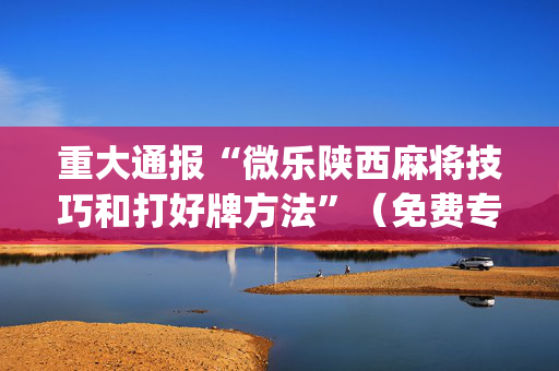 重大通报“微乐陕西麻将技巧和打好牌方法”（免费专用神器)