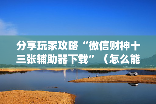 分享玩家攻略“微信财神十三张辅助器下载”（怎么能调好牌)