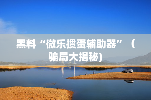 黑料“微乐掼蛋辅助器”（骗局大揭秘)