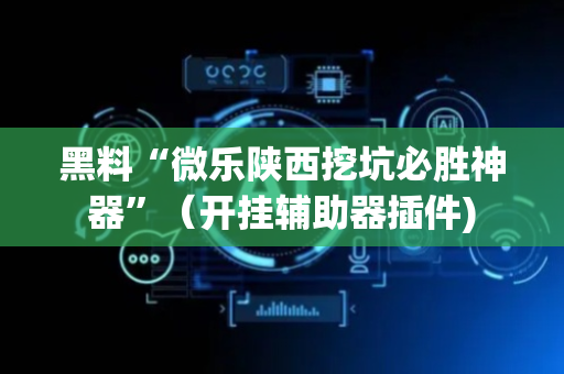 黑料“微乐陕西挖坑必胜神器”（开挂辅助器插件)
