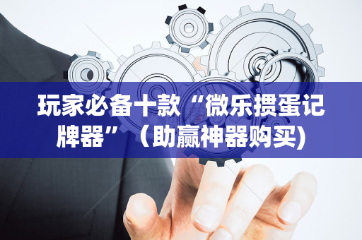 玩家必备十款“微乐掼蛋记牌器”（助赢神器购买)