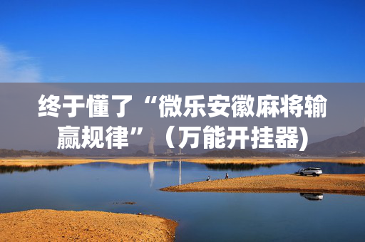 终于懂了“微乐安徽麻将输赢规律”（万能开挂器)
