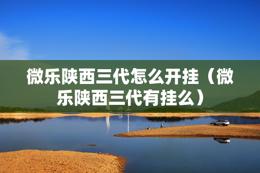 微乐陕西三代怎么开挂（微乐陕西三代有挂么）