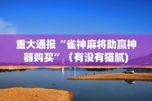 重大通报“雀神麻将助赢神器购买”（有没有猫腻)