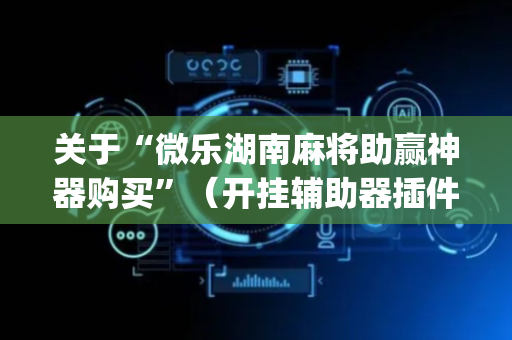关于“微乐湖南麻将助赢神器购买”（开挂辅助器插件)