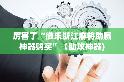 厉害了“微乐浙江麻将助赢神器购买”（助攻神器)