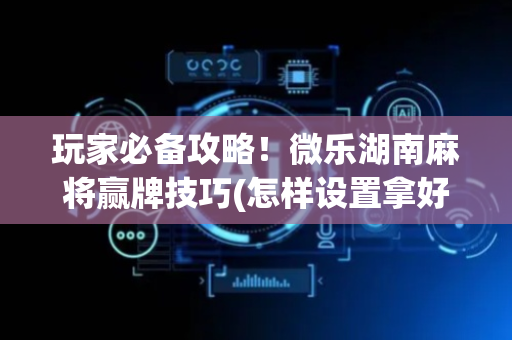 玩家必备攻略！微乐湖南麻将赢牌技巧(怎样设置拿好牌)