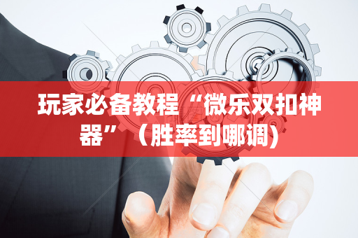 玩家必备教程“微乐双扣神器”（胜率到哪调)