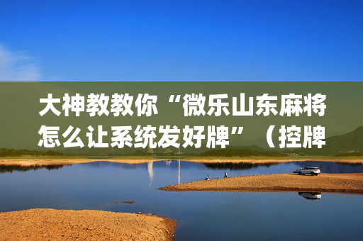 大神教教你“微乐山东麻将怎么让系统发好牌”（控牌神器)