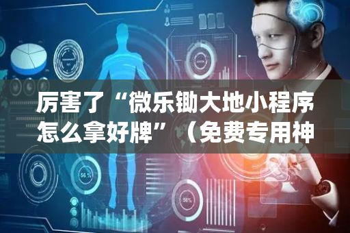 厉害了“微乐锄大地小程序怎么拿好牌”（免费专用神器)