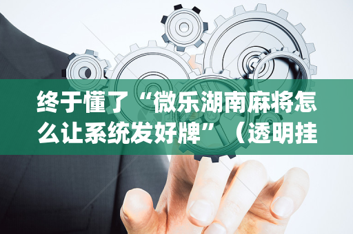 终于懂了“微乐湖南麻将怎么让系统发好牌”（透明挂辅助器)
