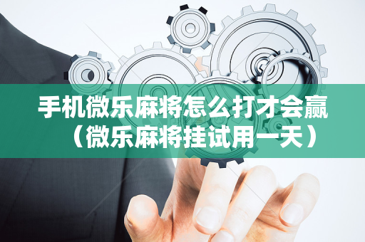 手机微乐麻将怎么打才会赢（微乐麻将挂试用一天）