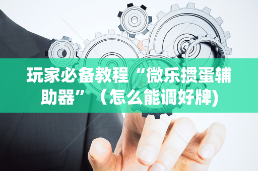 玩家必备教程“微乐掼蛋辅助器”（怎么能调好牌)