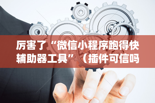 厉害了“微信小程序跑得快辅助器工具”（插件可信吗)