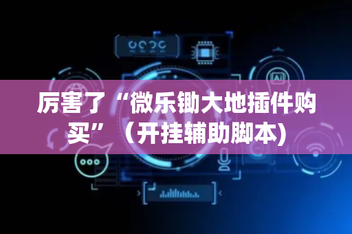 厉害了“微乐锄大地插件购买”（开挂辅助脚本)