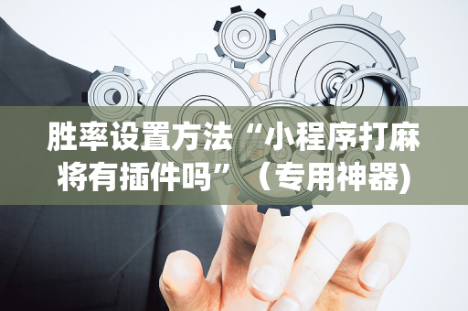 胜率设置方法“小程序打麻将有插件吗”（专用神器)