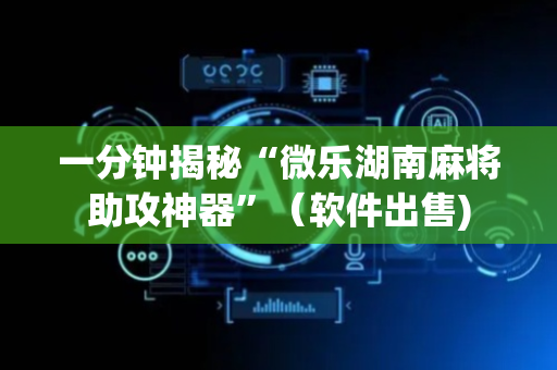 一分钟揭秘“微乐湖南麻将助攻神器”（软件出售)