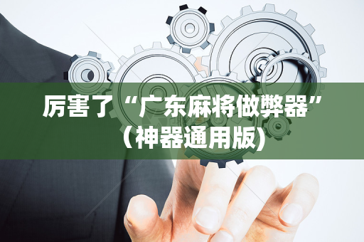 厉害了“广东麻将做弊器”（神器通用版)