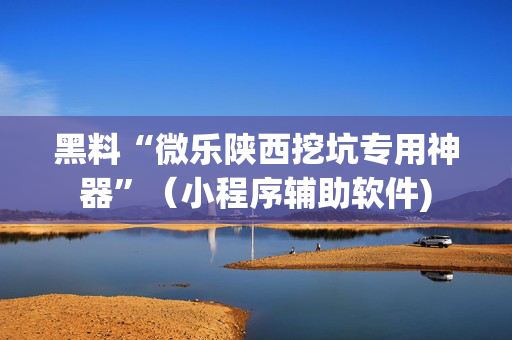 黑料“微乐陕西挖坑专用神器”（小程序辅助软件)
