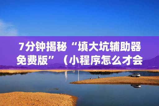 7分钟揭秘“填大坑辅助器免费版”（小程序怎么才会赢)