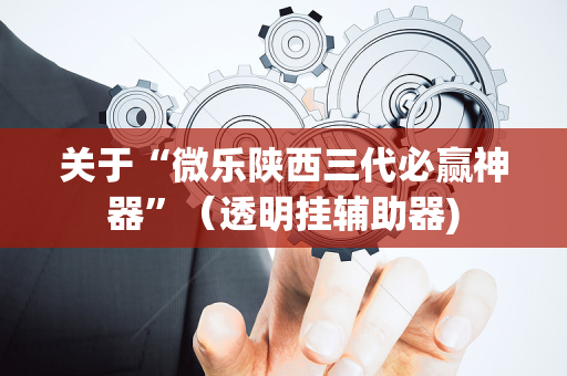 关于“微乐陕西三代必赢神器”（透明挂辅助器)