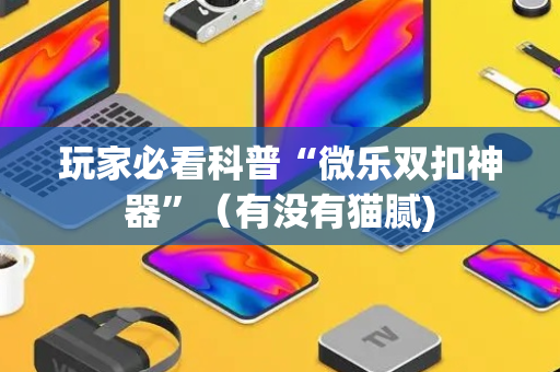 玩家必看科普“微乐双扣神器”（有没有猫腻)