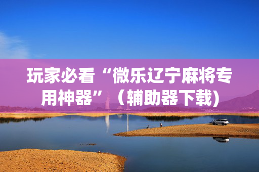 玩家必看“微乐辽宁麻将专用神器”（辅助器下载)