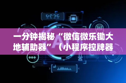 一分钟揭秘“微信微乐锄大地辅助器”（小程序控牌器)