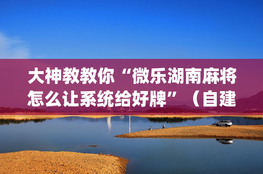 大神教教你“微乐湖南麻将怎么让系统给好牌”（自建房胜负规律)
