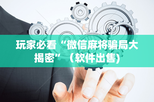 玩家必看“微信麻将骗局大揭密”（软件出售)