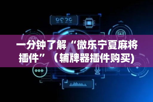 一分钟了解“微乐宁夏麻将插件”（辅牌器插件购买)
