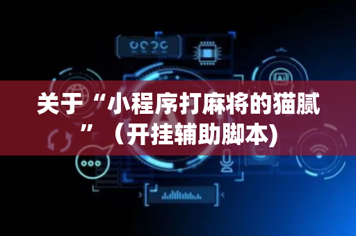 关于“小程序打麻将的猫腻”（开挂辅助脚本)