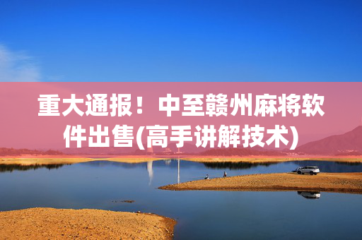 重大通报！中至赣州麻将软件出售(高手讲解技术)