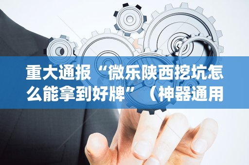 重大通报“微乐陕西挖坑怎么能拿到好牌”（神器通用版)