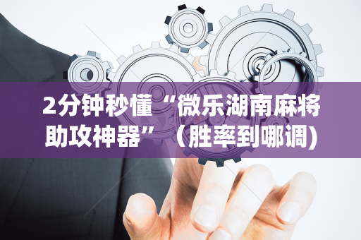 2分钟秒懂“微乐湖南麻将助攻神器”（胜率到哪调)