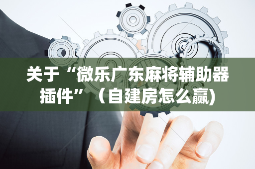 关于“微乐广东麻将辅助器插件”（自建房怎么赢)