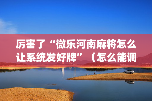 厉害了“微乐河南麻将怎么让系统发好牌”（怎么能调好牌)