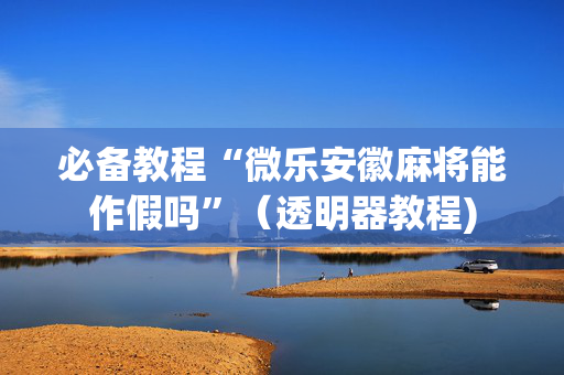 必备教程“微乐安徽麻将能作假吗”（透明器教程)