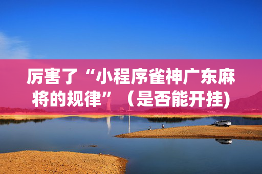 厉害了“小程序雀神广东麻将的规律”（是否能开挂)
