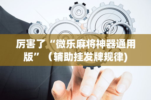 厉害了“微乐麻将神器通用版”（辅助挂发牌规律)