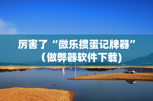 厉害了“微乐掼蛋记牌器”（做弊器软件下载)