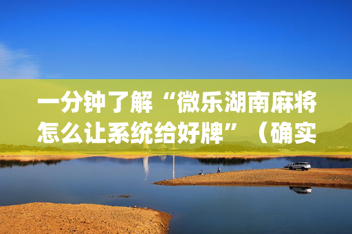 一分钟了解“微乐湖南麻将怎么让系统给好牌”（确实有插件吗)