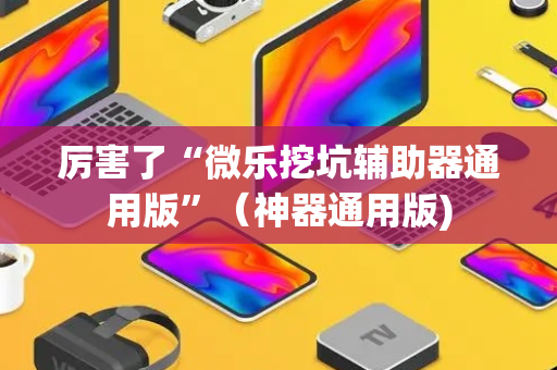 厉害了“微乐挖坑辅助器通用版”（神器通用版)