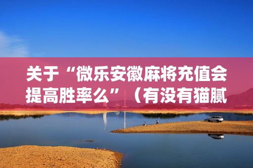 关于“微乐安徽麻将充值会提高胜率么”（有没有猫腻)