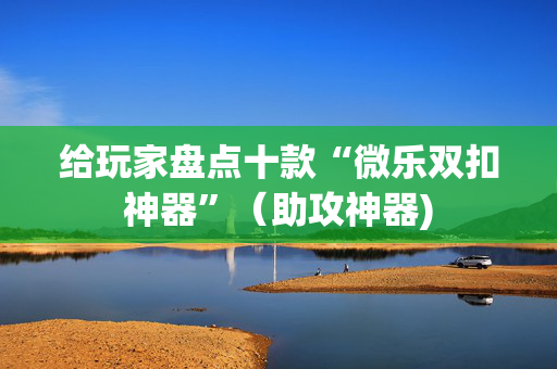 给玩家盘点十款“微乐双扣神器”（助攻神器)