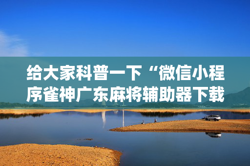 给大家科普一下“微信小程序雀神广东麻将辅助器下载”（胜率到哪调)