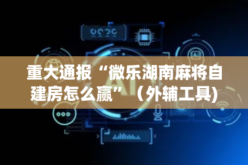重大通报“微乐湖南麻将自建房怎么赢”（外辅工具)