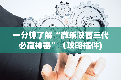 一分钟了解“微乐陕西三代必赢神器”（攻略插件)
