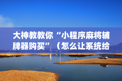 大神教教你“小程序麻将辅牌器购买”（怎么让系统给你发好牌)